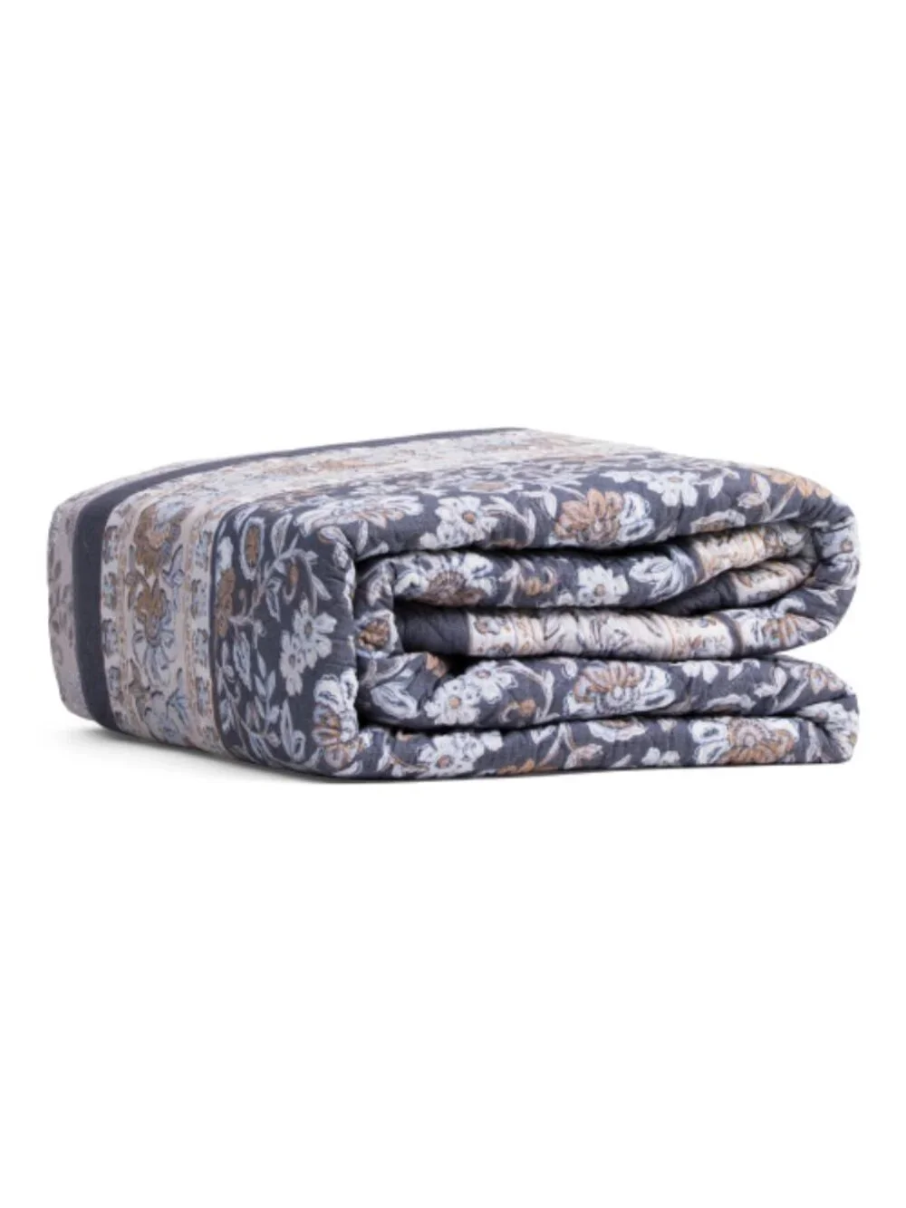 MOSS & WILLOW 3pc Reversible Riviera Jacobean Border Quilt Set